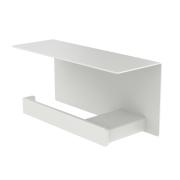 5036-Distributeur de papier toilette avec étagère, blanc, Orienté à gauche